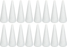 16-Pack 2.76 X 7.2In Craft Foam Tree Cones for DIY Arts and Crafts
