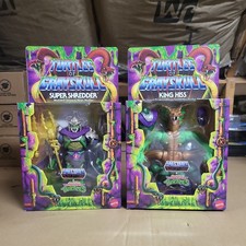 Mattel Turtles of Grayskull Super Shredder & King Hiss Boxed Action Figures