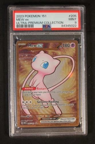 PSA 9 - Pokemon 151 Mew Ex #205 Metal Promo Card - Pokemon 151 UPC promo