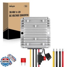 Nilight 48V 36V to 12V Voltage Converter 120W 10A Regulator Step Down to 12VD