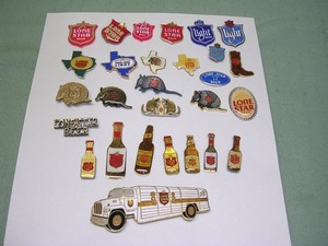Lone Star Brewing Co. Pin Collection, 28 Diff. Hat Pins, Lapel Pins, Fantastic
