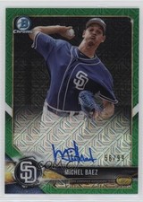 2018 Bowman Mega Box Chrome Mojo Refractor Green 56/99 Michel Baez Auto s1i