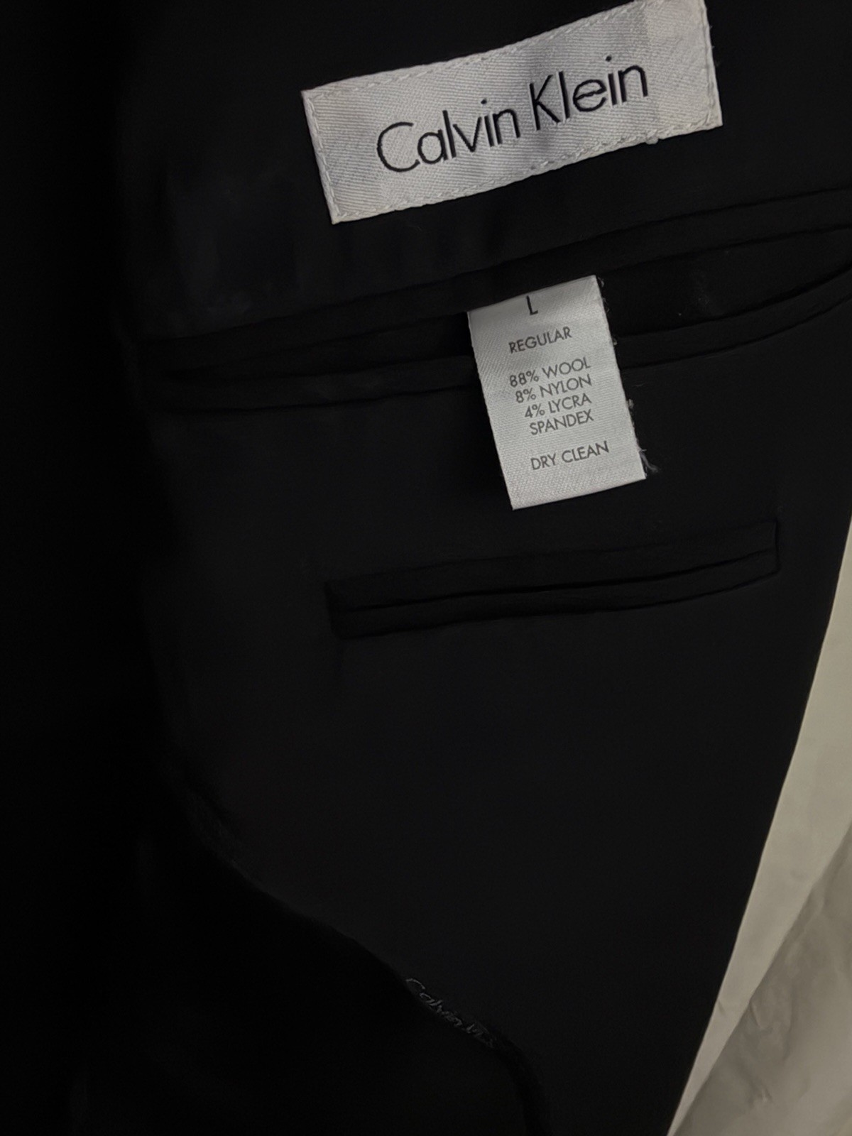 Calvin Klein Mens Two Button Jacket Solid Black W… - image 12