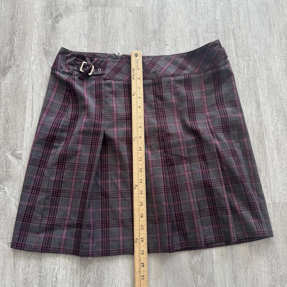 Fashion Bug Skirt Womens 10 Plaid Stretch Buckle Pleated Schoolgirl Preppy Class - Image 3 of 4