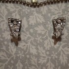 La Rel Vintage Rhinestone Bracelet Clip On Earring Set Silver Tone Bridal Formal — photo 2