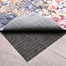 Black 9x12 Non Slip Area Rug Pad Gripper Hardwood Floor Under Carpet Skid Mat