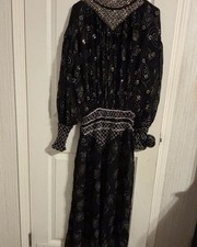 Zara EMBROIDERED BEADED PRINT DRESS ZW COLLECTION