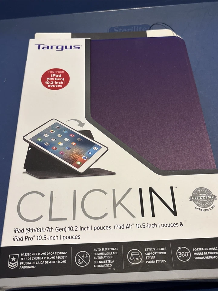 NEW Targus Click-In Case for iPad 9th 8th 7th gen 10.2-inch iPad Air 10.5-inch - Image 2 of 4