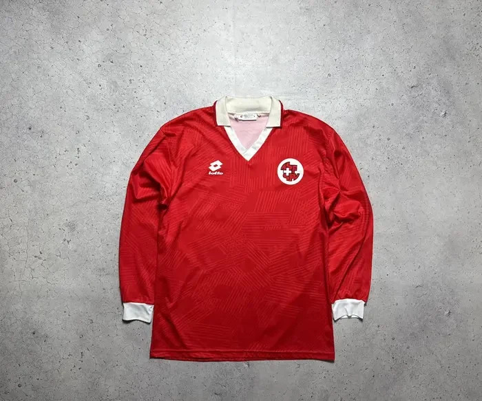 Lotto　ロット ジェノア　9番　サナブリア　ユニフォーム　XL　セリエA Lotto Switzerland #9 1994/1996 Home Jersey Long Sleeve | eBay