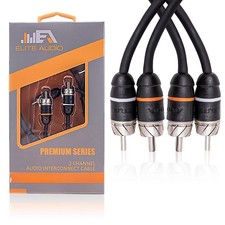 Premium Series 1.5ft. 2-Channel Car Audio RCA Short Cable   Double Shielded, ...