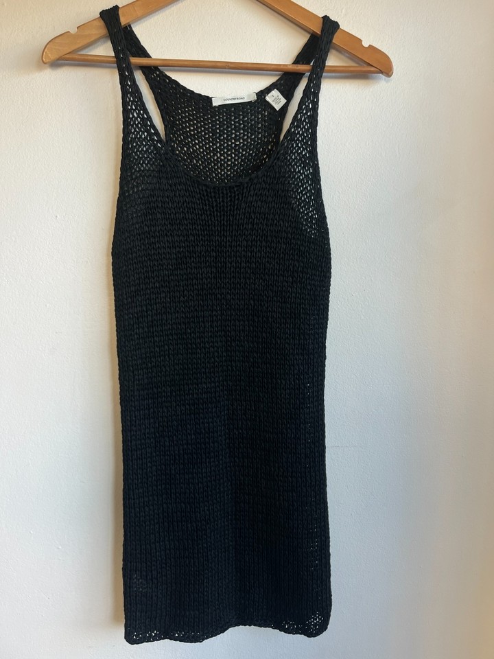 COUNTRY ROAD Black Knit Mini Dress Size S