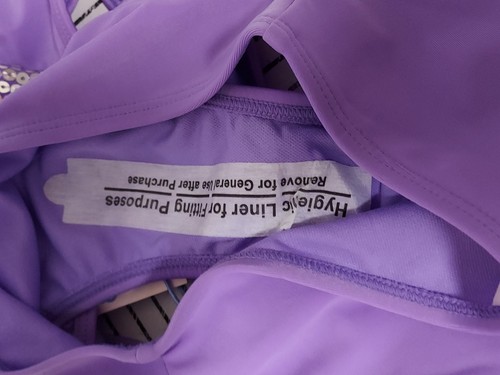 🥥 More than Magic Girls 2 piece Swim Suit Bikini Purple Sequins Size S(6/6X)🆕️ - Picture 7 of 7