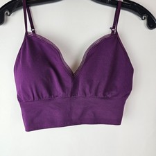 Jockey Women's Seamfree Wireless Stretch Cami Strap Bralette Purple Small Casual