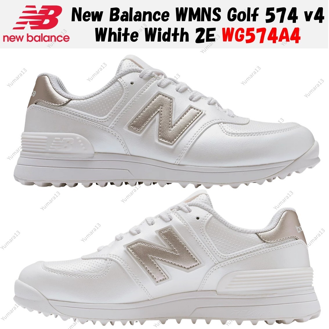 New Balance WMNS Golf 574 v4 White Width 2E WG574A4 Women's Size