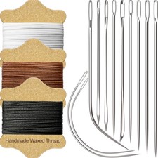 Upholstery Repair Kit: Waxed Sewing Thread 3 Colors Heavy Duty 11 P