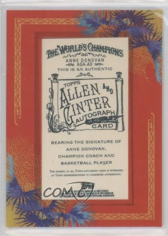 2010 Topps Allen & Ginter's Framed Mini Auto Anne Donovan #AGA-AD Auto HOF - Image 2 of 2