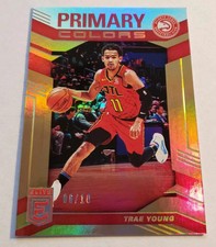 Hawks Trae Young 2019-20 Donruss Elite No.4 #06/10 Primary Colors Single Card