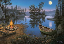 Adult Paint by Numbers Set - Mountain, Moonlight  Aurora Bliss Kits