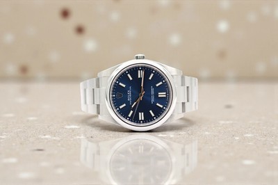 2024 Rolex Oyster Perpetual Sunburst Blue Dial 41mm 124300