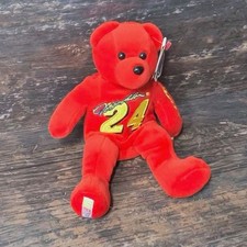 Nascar Red Plush Bear with Number 24
