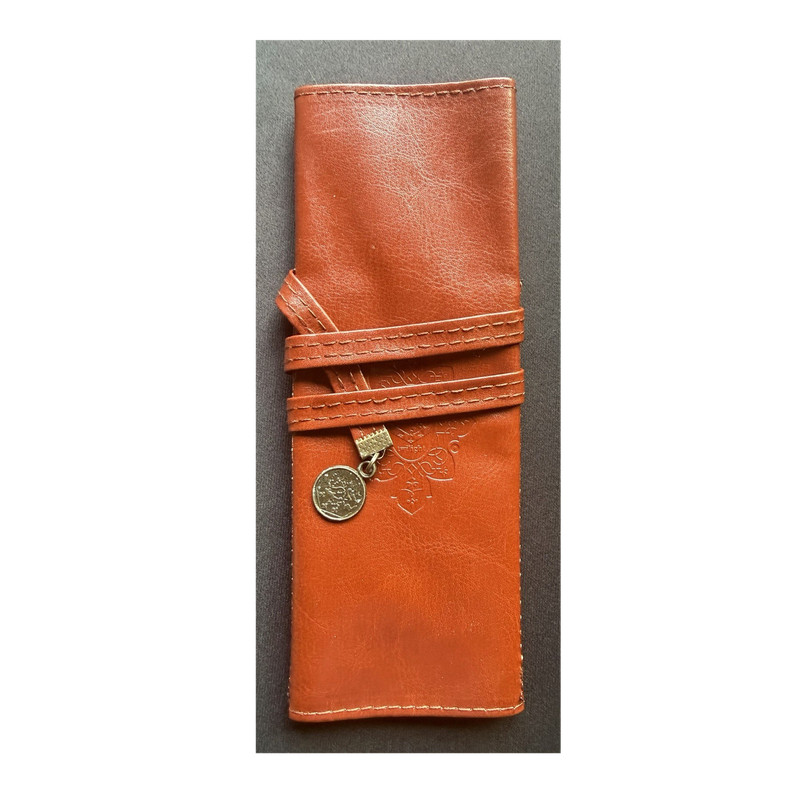 Twilight Faux Leather Pen Roll Brush Wrap Organizer Boho Artist Case