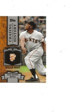 2013 TOPPS CHASING HISTORY HALL OF AFME WILLIE MAYS
