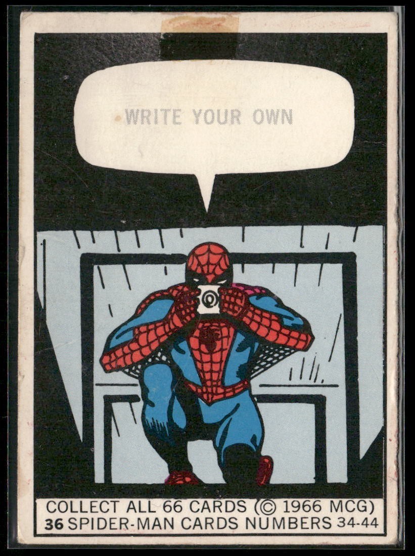 1966 Donruss Marvel Super Hero Spider Man Write Your Own #36