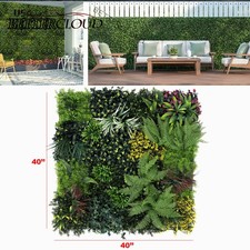 40x40" Artificial Boxwood Wall Hedge Mat Plant Panels Outdoor Grass Fence