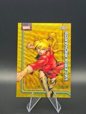 Valeria Richards #186 2026 Topps Chrome Marvel Comics Gold Wave Refractor 33/50