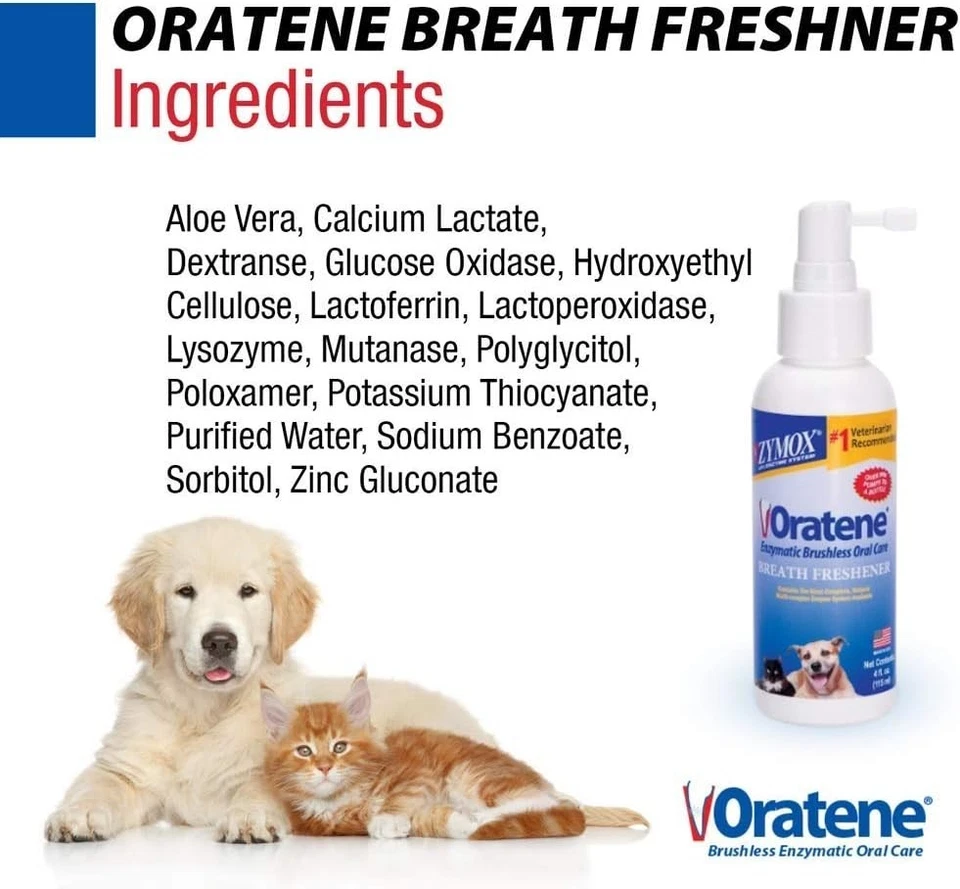 Zymox Oratene Brushless Oral Care Breath Freshener for Dogs 4 oz EXP 02/2028 - Image 4 of 4