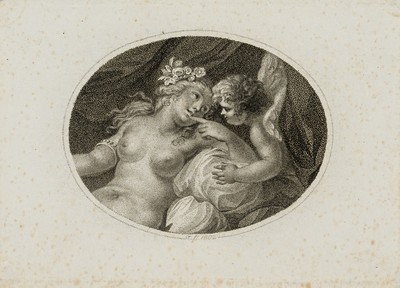 Venus und Amor,  1802, Crayonmanier Romantik Mythologie Unbekannt (19.Jhd)