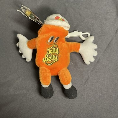 Mr. Jelly Belly Plush Tangerine Jelly Bean Keychain Clip Bean Bag And Beans