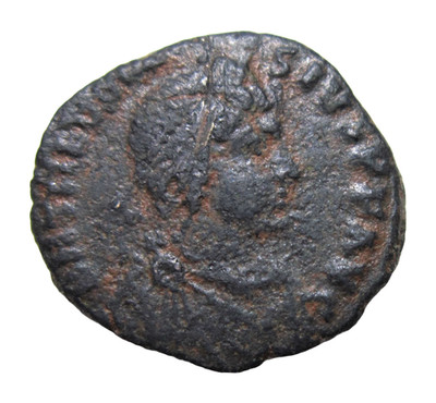 THEODOSIUS I, 379-395 AD.  AE 2. ANTIOCH MINT, C. 392-395 AD. EMPEROR REVERSE.