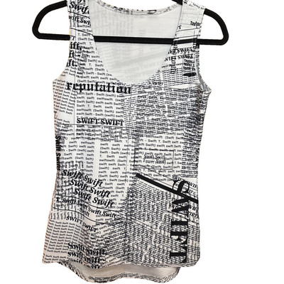 Reputation Swifty Sleeveless tank Top  Summer Stretch News Paper Print