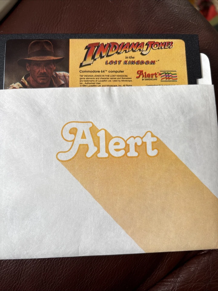 Indiana Jones in the Lost Kingdom Commodore C64, 198) Rare Mindscape Game - Image 2 of 4