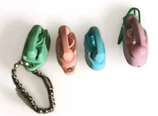 Vtg The Princes Starlite Princess Phones Keychain Turquoise Blue Pink Lavender 