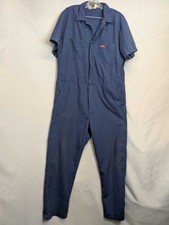 Dickies Short Sleeve Work Jumpsuit Coveralls Navy Blue Size Large Utility