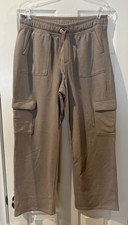 Brand New Calvin Klein Size L Tan Drawstring Cargo Style Sweat Pant