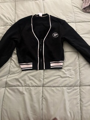 VS Pink Black Varsity Jacket
