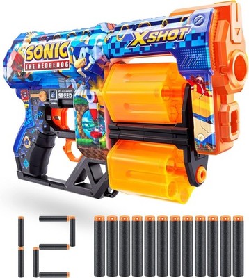 X-Shot Skins Dread Foam Blaster (12 Dart) by ZURU x Sonic The Hedgehog Toy
