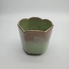 Vintage Frankoma Pottery #37 Prairie Green Woodland Moss Scalleped Flower Pot