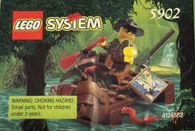 LEGO VINTAGE Adventurer's Jungle Raft Set 5902 with all Parts & Instructions
