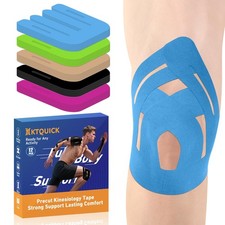 PreCut Kinesiology Tape for Knees, 12 PCS Waterproof Knee Tape for Knee Pain ...