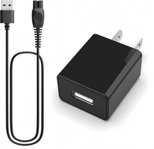 Qjin USB Charger for Philips Norelco Shaver 2400, 3600, 7200 & OneBlade Black 