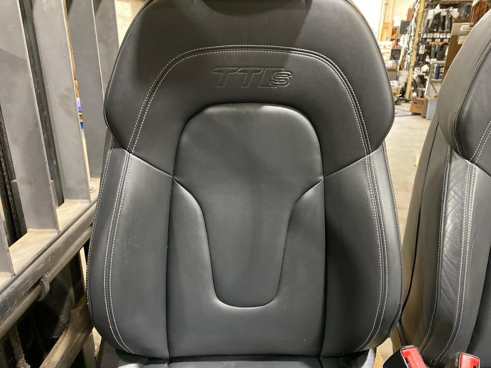 2008-2015 MK2 Audi TTS Coupe Front & Rear Complete Seat Set Black Leather (TL) Foto 4 de 4