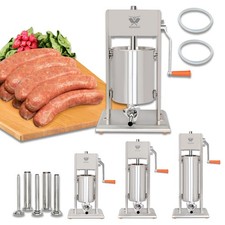 Wurstf&uuml;ller Edelstahl manuell Profi Wurstmaschine Sausage Stuffer 3-15L Beeketal