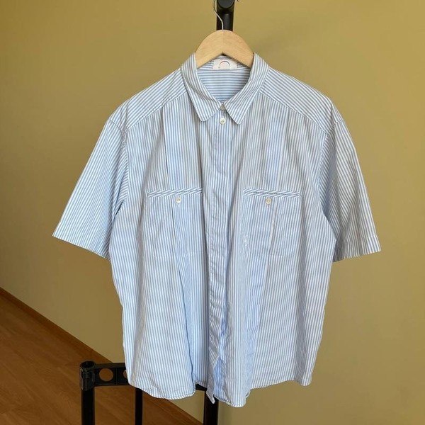 Women Bogner Shirt White Cotton S #64CF