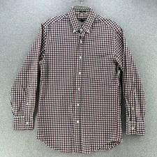 J.Crew Mercantile Flex Mens Button Down Small S Slim Check Plaid Long Sleeve