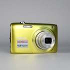 Nikon Coolpix S3100 Digital Compact Camera Yellow 14MP, Case, Charger - [Mint]