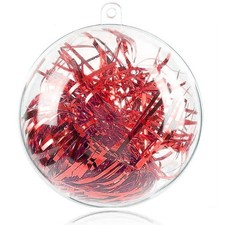 20 Pack Clear Plastic Fillable Ornaments Balls for Crafts, 3.15''/80mm Christ...